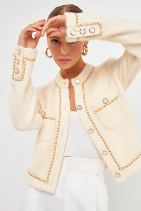 Chain-Trimmed Jacket