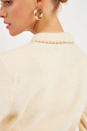 Chain-Trimmed Jacket