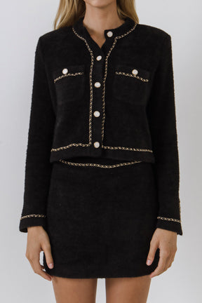 Chain-Trimmed Jacket