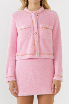 ENDLESS ROSE - Chain-Trimmed Jacket - JACKETS available at Objectrare