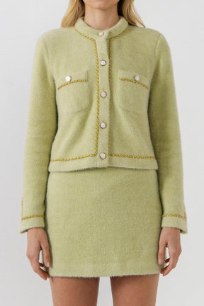 ENDLESS ROSE - Chain-Trimmed Jacket - JACKETS available at Objectrare