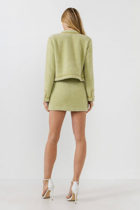 ENDLESS ROSE - Chain-Trimmed Jacket - JACKETS available at Objectrare