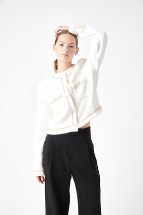 ENDLESS ROSE - Chain-Trimmed Jacket - JACKETS available at Objectrare