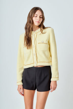 ENDLESS ROSE - Chain-Trimmed Jacket - JACKETS available at Objectrare