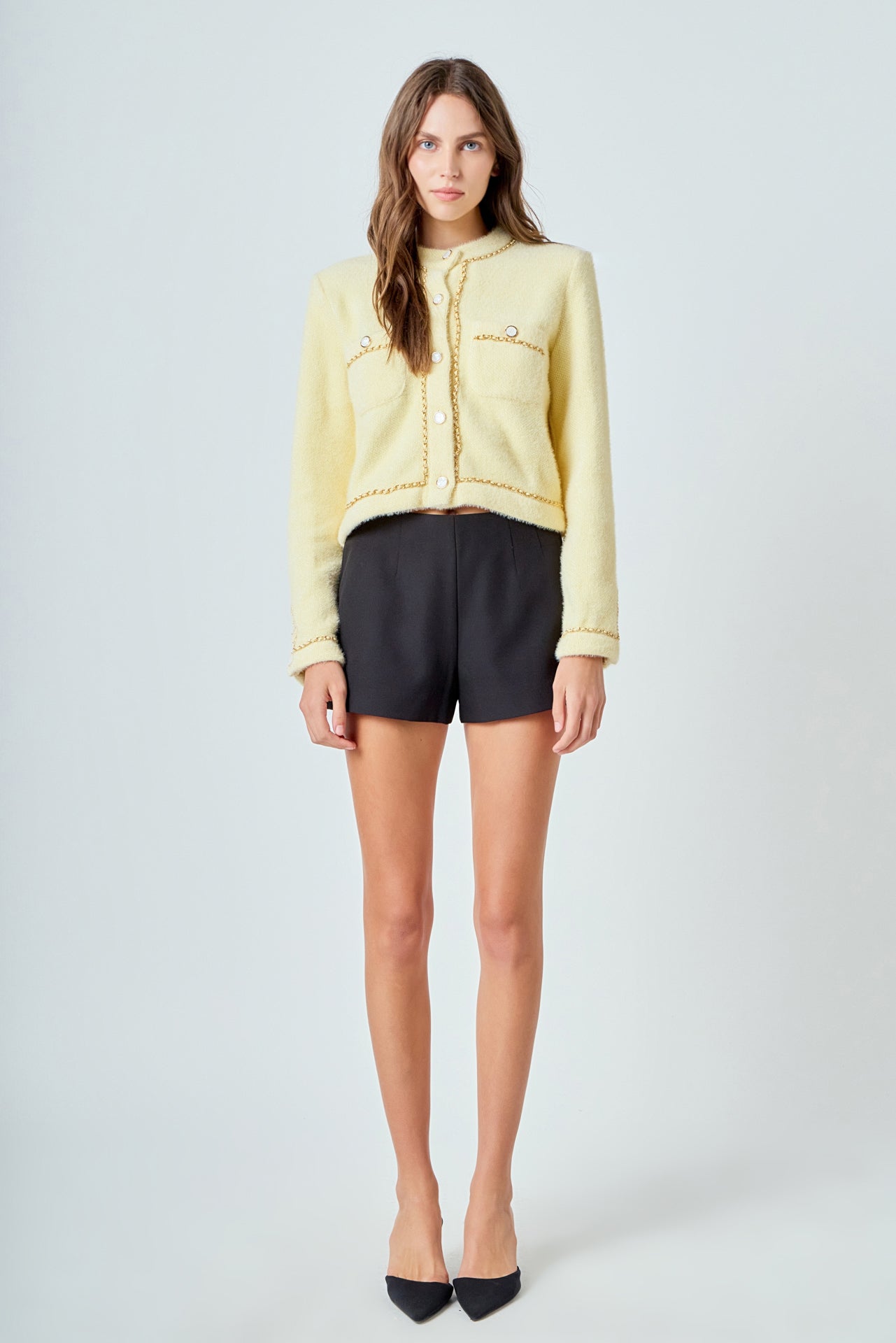 ENDLESS ROSE - Chain-Trimmed Jacket - JACKETS available at Objectrare
