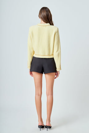 ENDLESS ROSE - Chain-Trimmed Jacket - JACKETS available at Objectrare