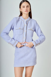 ENDLESS ROSE - Chain-Trimmed Jacket - JACKETS available at Objectrare