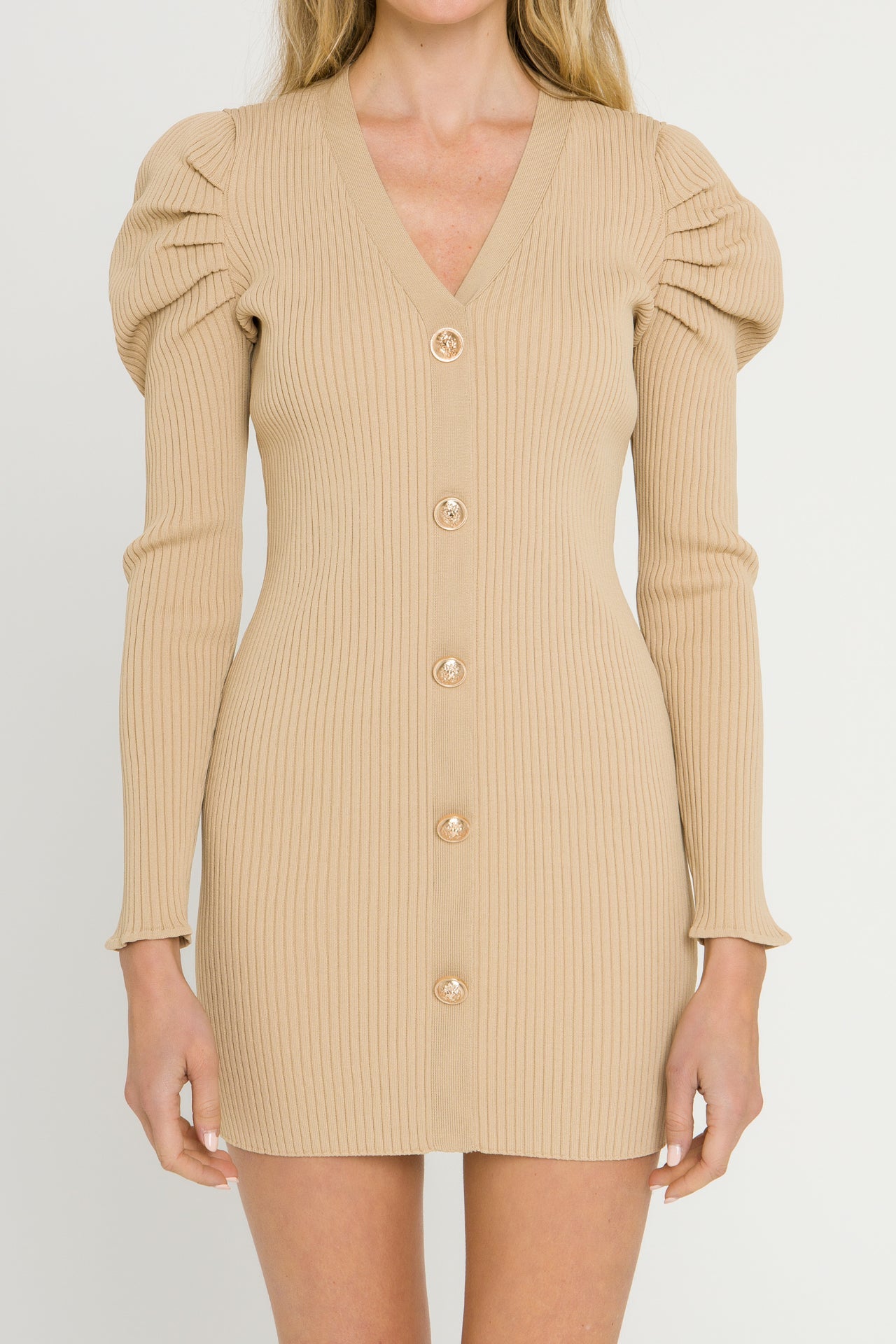 ENDLESS ROSE - Endless Rose - Plunging V-Neck Knit Dress - DRESSES available at Objectrare