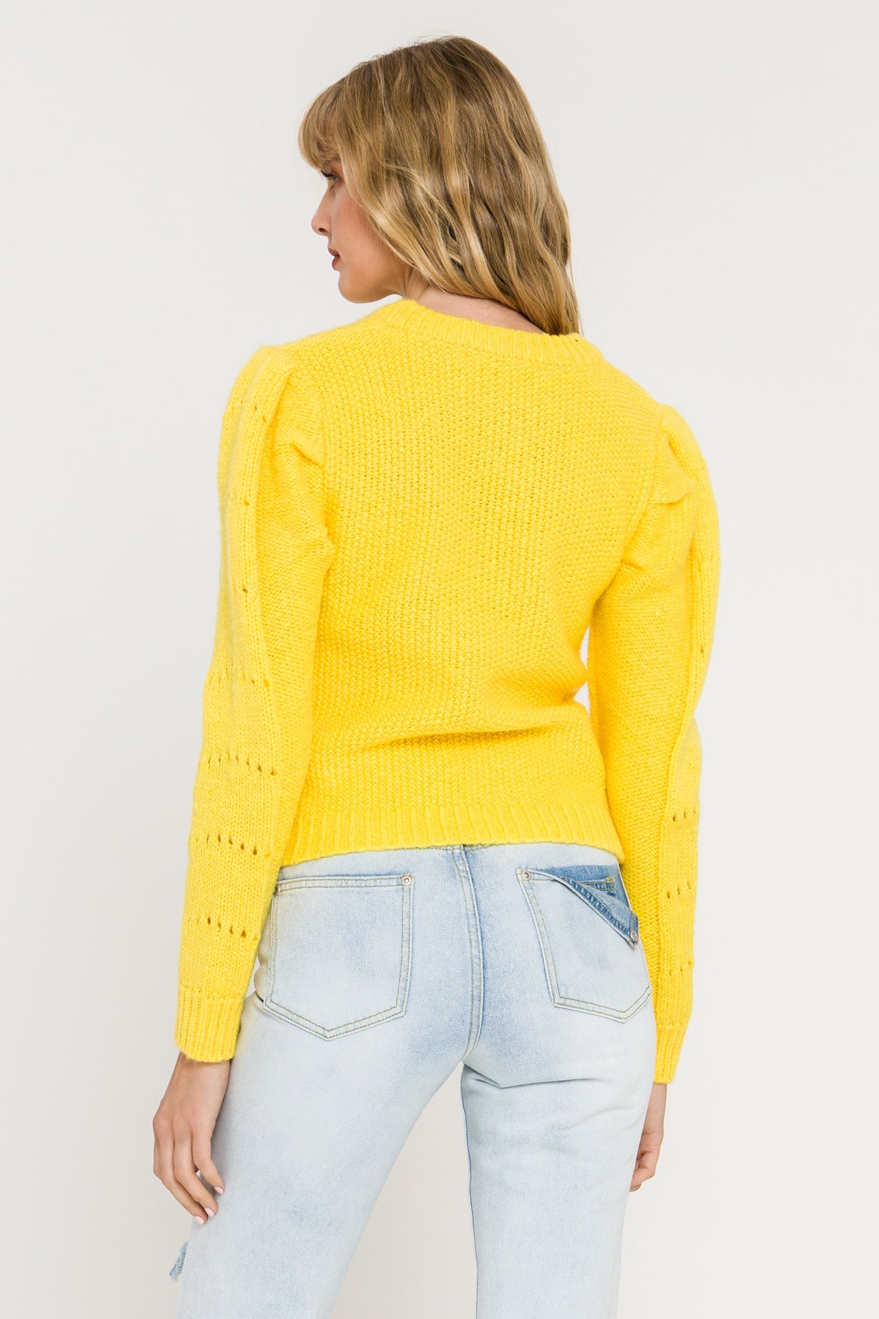 Pleated Long Sleeve Sweater