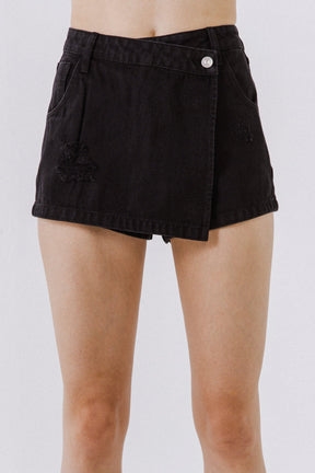 ENDLESS ROSE - Denim Skort - SKORTS available at Objectrare
