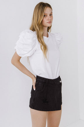 ENDLESS ROSE - Denim Skort - SKORTS available at Objectrare