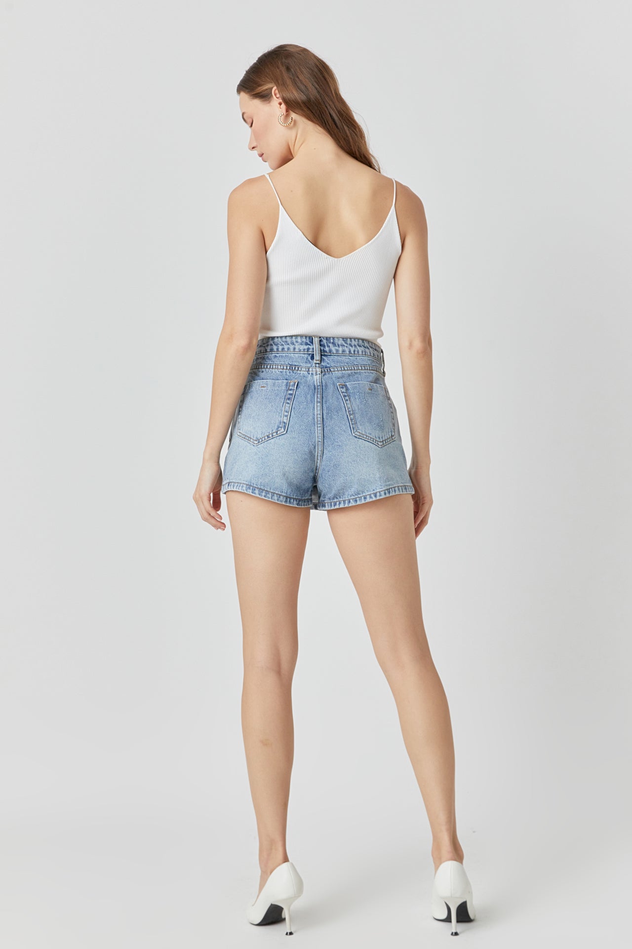 ENDLESS ROSE - Denim Skort - SKORTS available at Objectrare