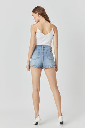 ENDLESS ROSE - Denim Skort - SKORTS available at Objectrare