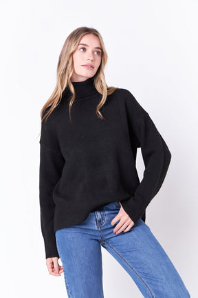 ENGLISH FACTORY - Turtleneck Long Sleeve Sweater - SWEATERS & KNITS available at Objectrare