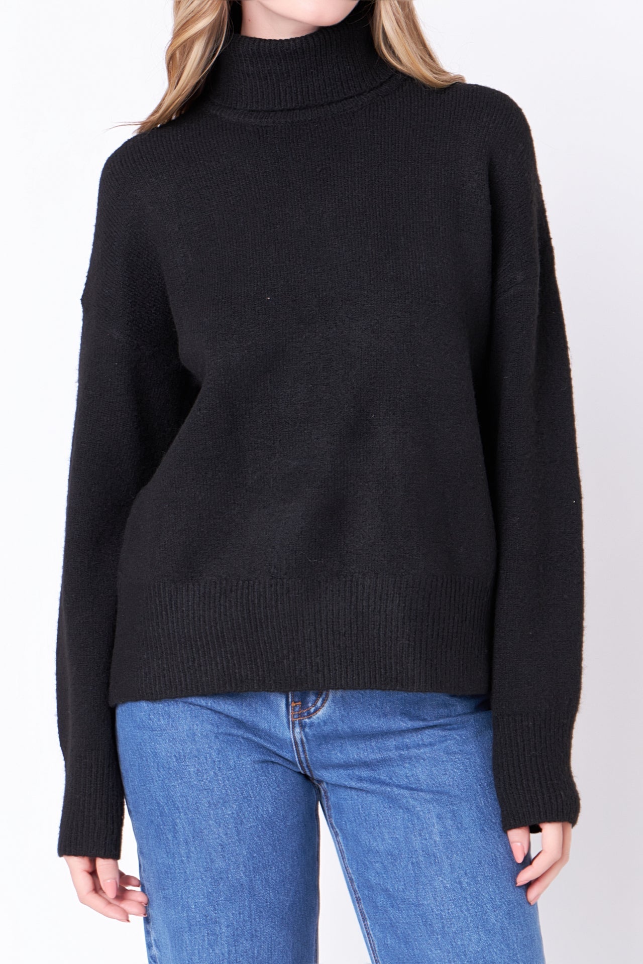 ENGLISH FACTORY - Turtleneck Long Sleeve Sweater - SWEATERS & KNITS available at Objectrare