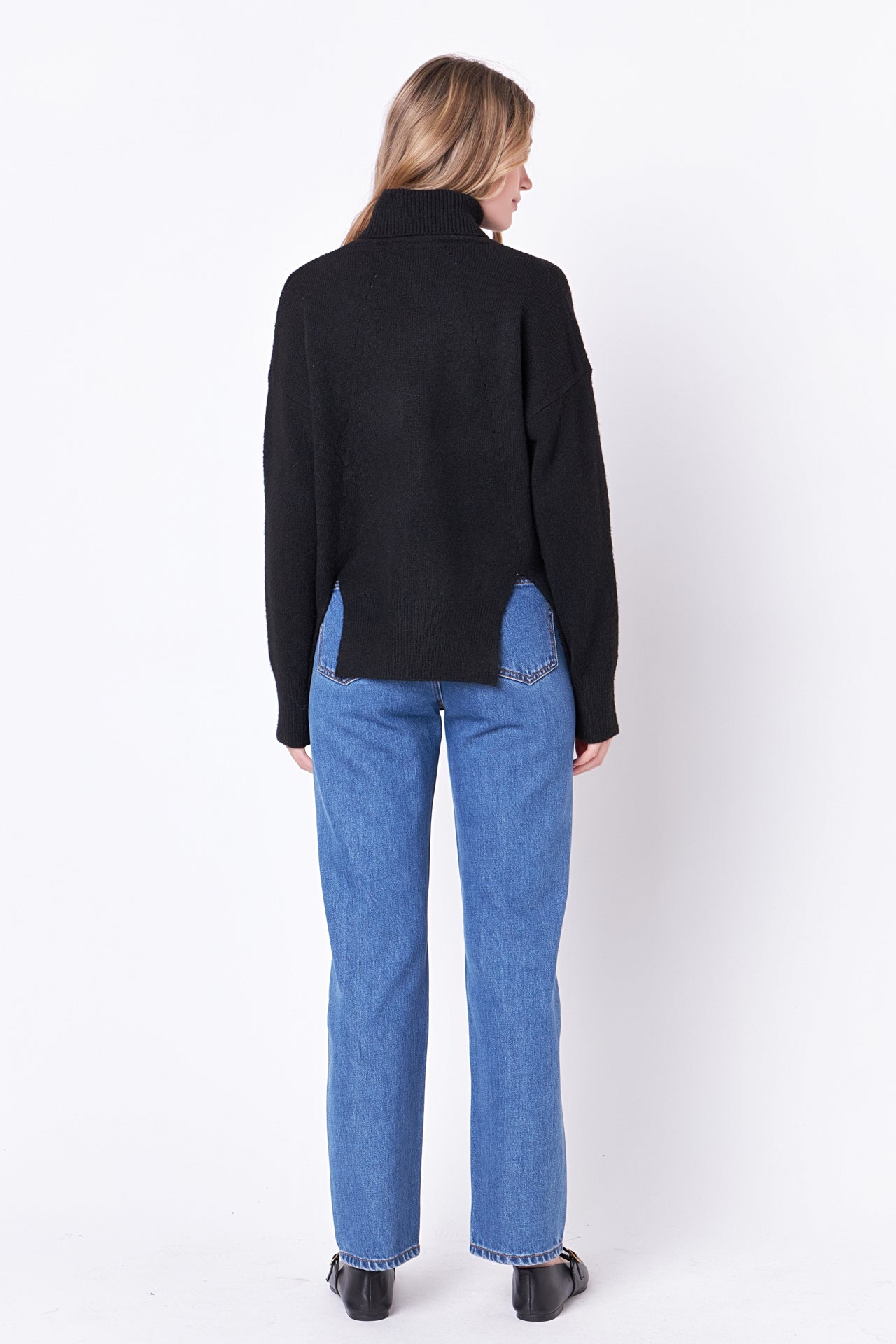 ENGLISH FACTORY - Turtleneck Long Sleeve Sweater - SWEATERS & KNITS available at Objectrare