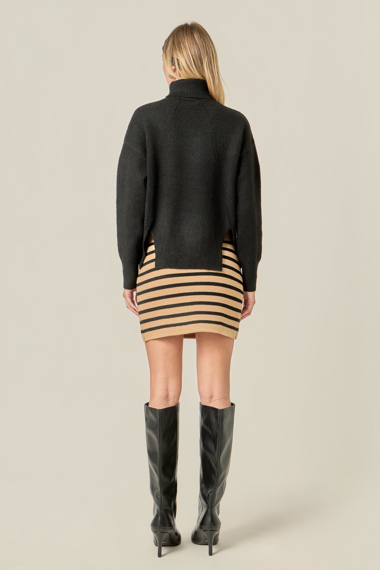 ENGLISH FACTORY - Turtleneck Long Sleeve Sweater - SWEATERS & KNITS available at Objectrare