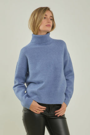 ENGLISH FACTORY - Turtleneck Long Sleeve Sweater - SWEATERS & KNITS available at Objectrare