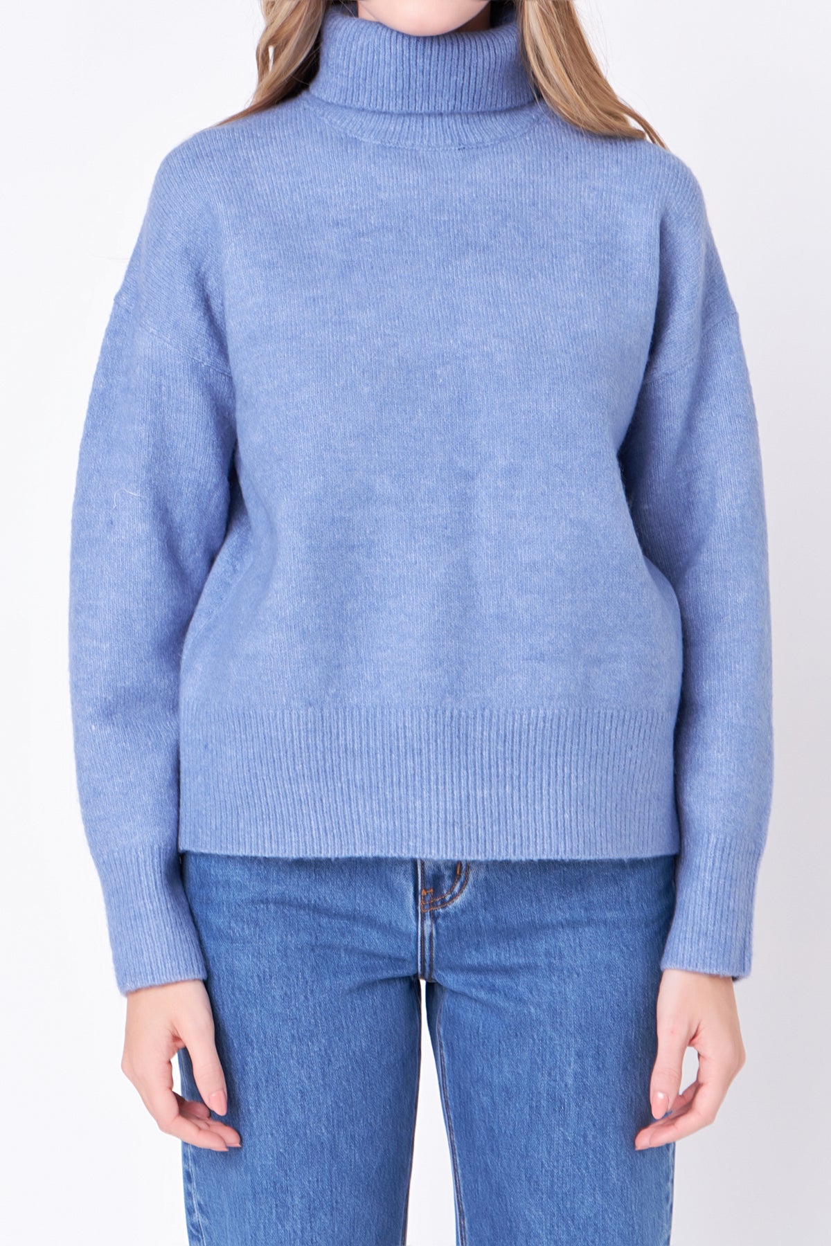 ENGLISH FACTORY - Turtleneck Long Sleeve Sweater - SWEATERS & KNITS available at Objectrare
