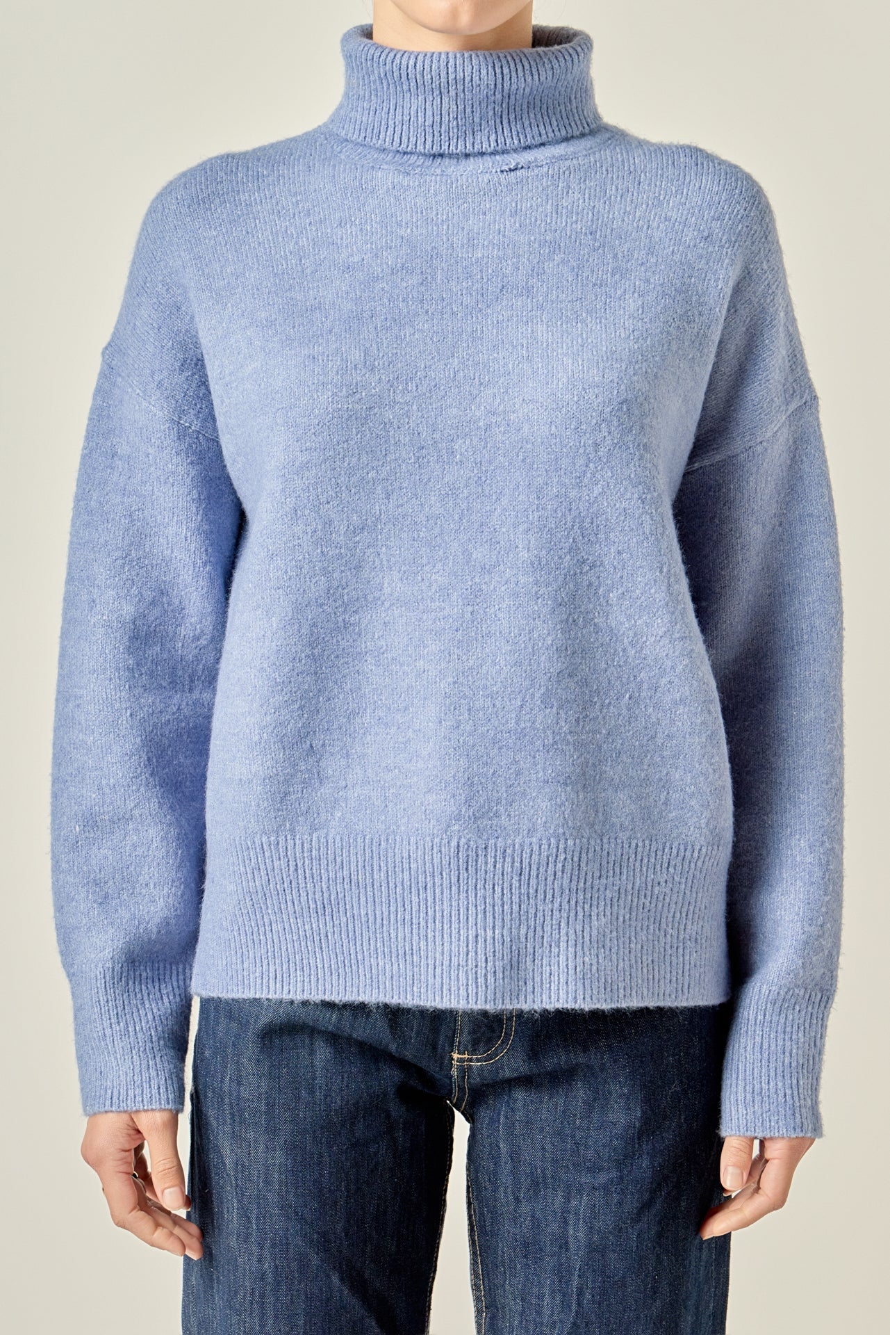 ENGLISH FACTORY - Turtleneck Long Sleeve Sweater - SWEATERS & KNITS available at Objectrare
