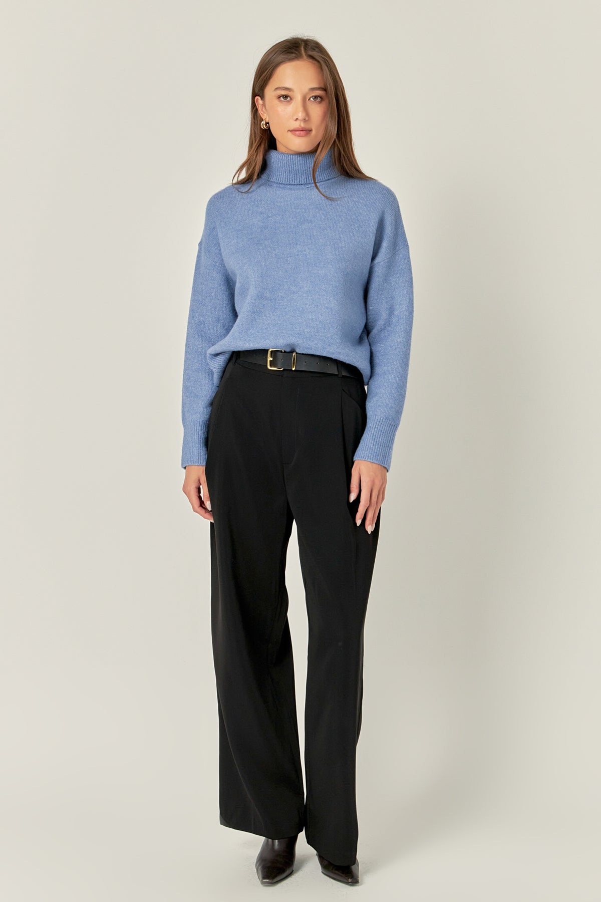 ENGLISH FACTORY - Turtleneck Long Sleeve Sweater - SWEATERS & KNITS available at Objectrare