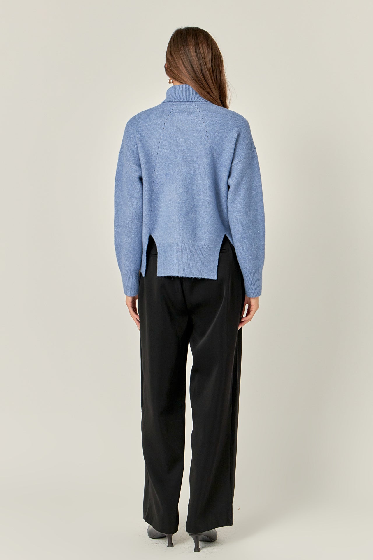 ENGLISH FACTORY - Turtleneck Long Sleeve Sweater - SWEATERS & KNITS available at Objectrare