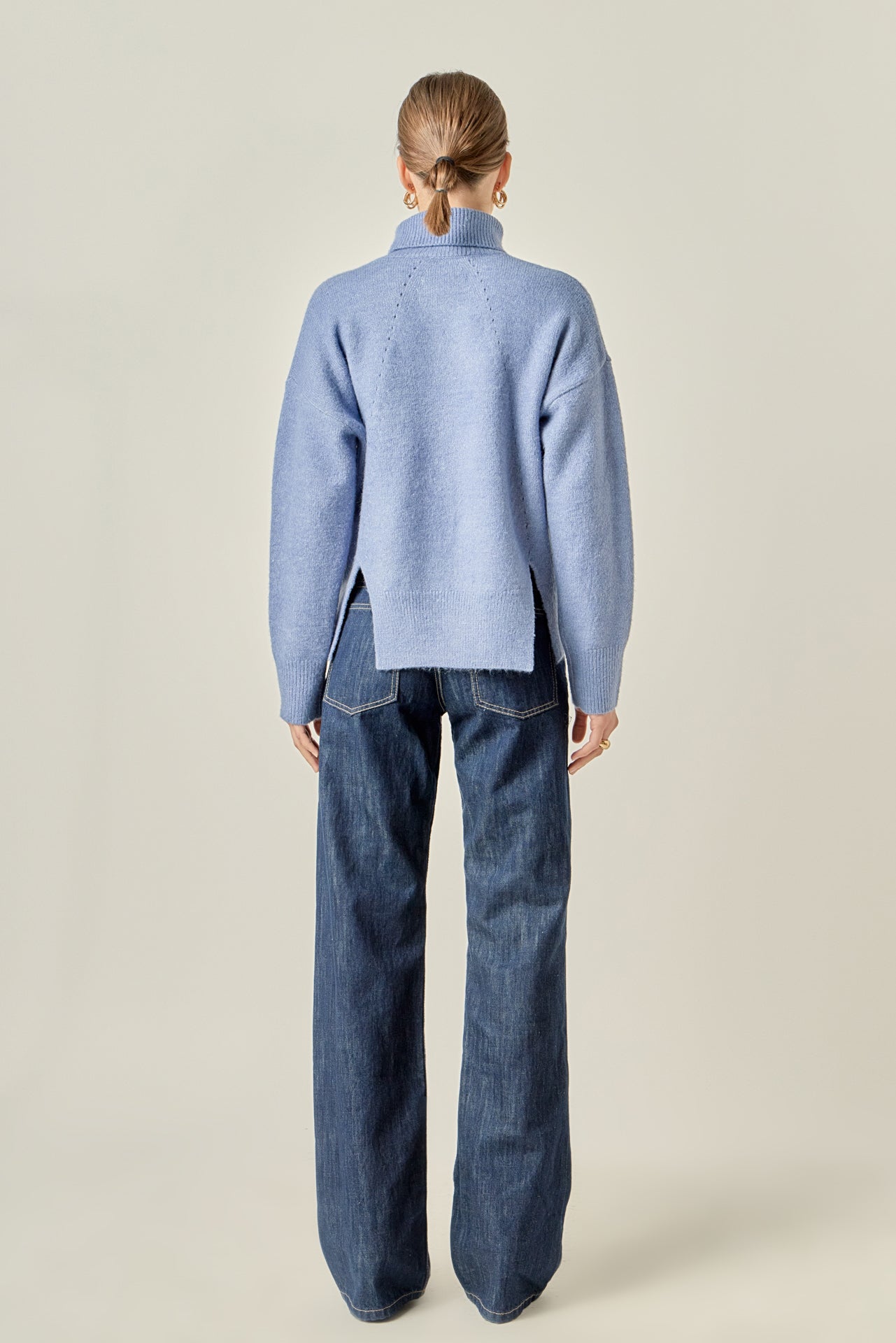 ENGLISH FACTORY - Turtleneck Long Sleeve Sweater - SWEATERS & KNITS available at Objectrare