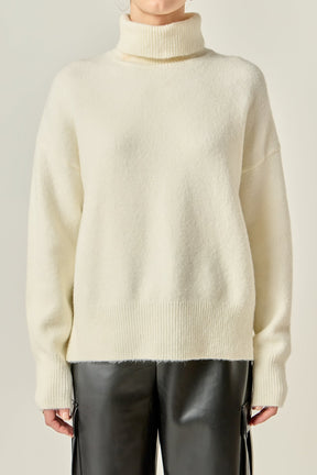 ENGLISH FACTORY - Turtleneck Long Sleeve Sweater - SWEATERS & KNITS available at Objectrare