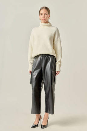 ENGLISH FACTORY - Turtleneck Long Sleeve Sweater - SWEATERS & KNITS available at Objectrare