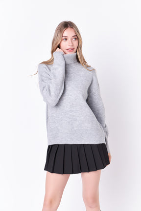 ENGLISH FACTORY - Turtleneck Long Sleeve Sweater - SWEATERS & KNITS available at Objectrare