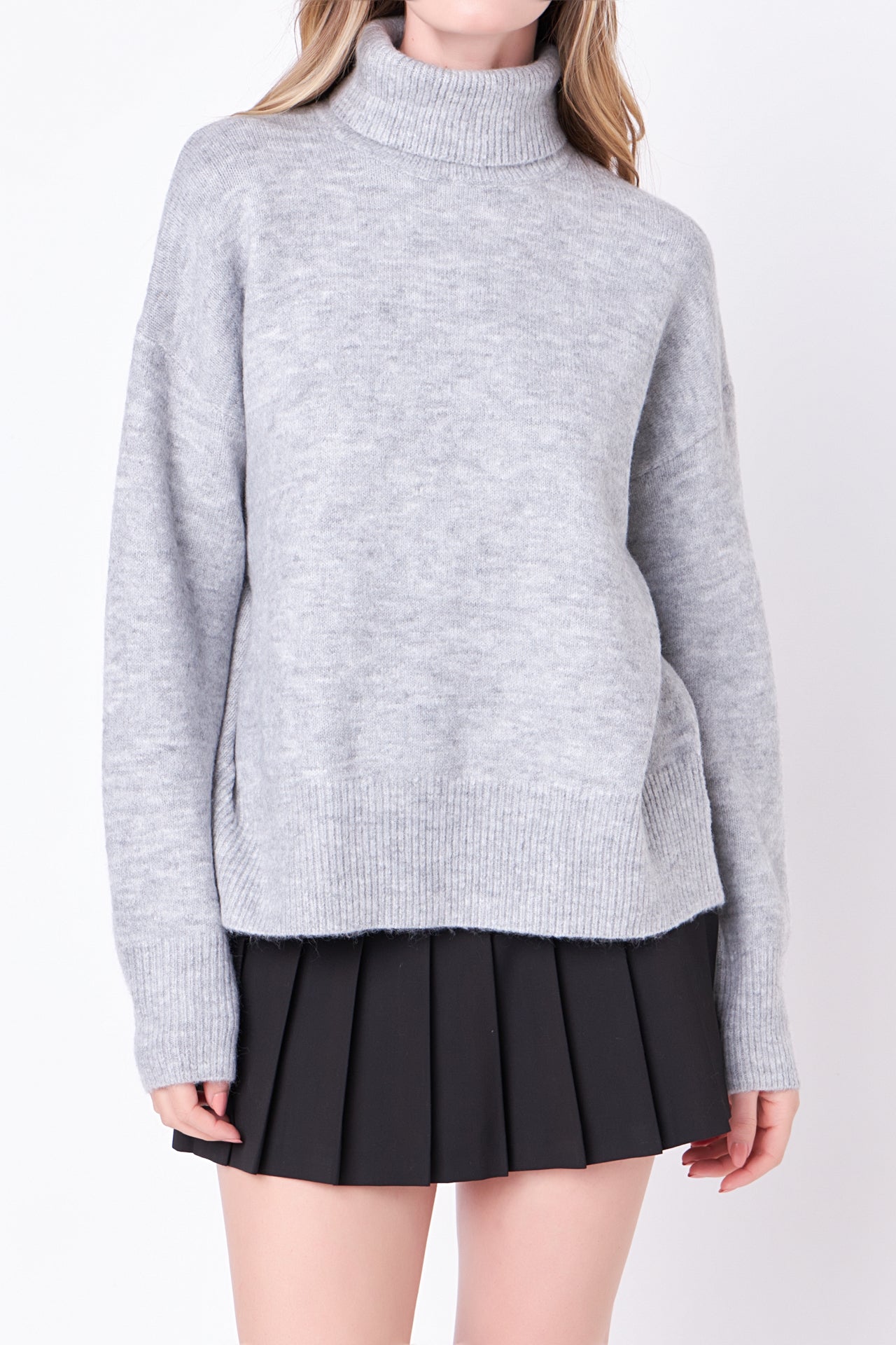 ENGLISH FACTORY - Turtleneck Long Sleeve Sweater - SWEATERS & KNITS available at Objectrare