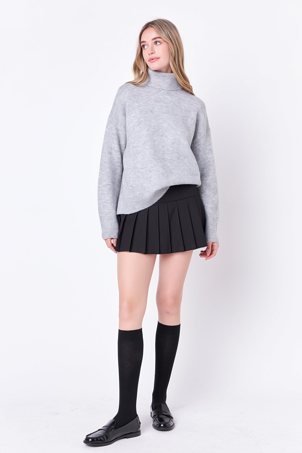 ENGLISH FACTORY - Turtleneck Long Sleeve Sweater - SWEATERS & KNITS available at Objectrare