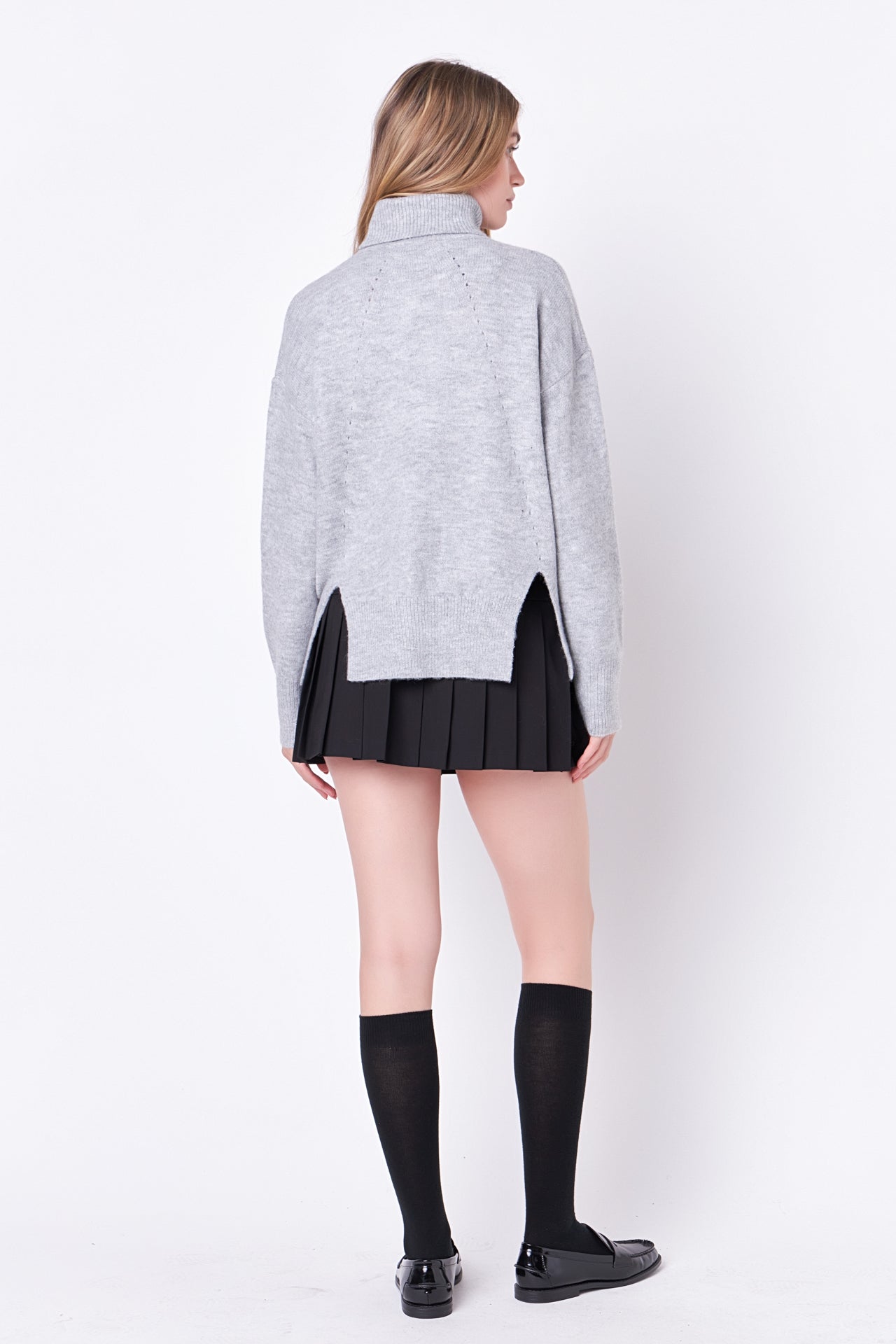 ENGLISH FACTORY - Turtleneck Long Sleeve Sweater - SWEATERS & KNITS available at Objectrare