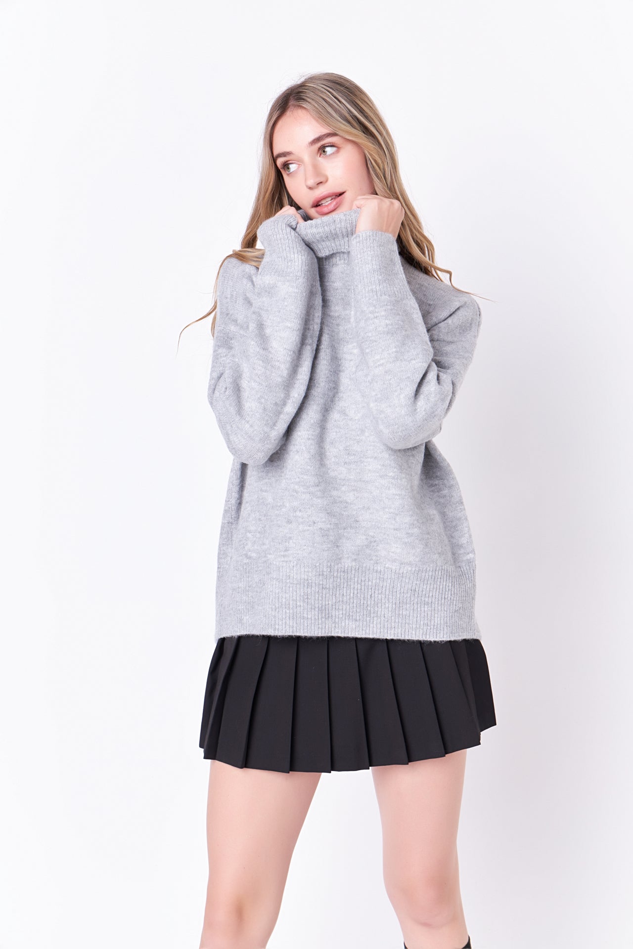ENGLISH FACTORY - Turtleneck Long Sleeve Sweater - SWEATERS & KNITS available at Objectrare