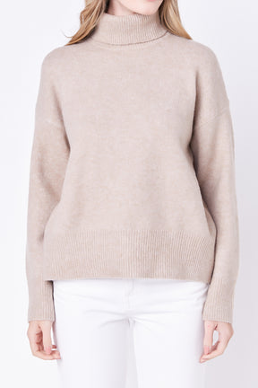 ENGLISH FACTORY - Turtleneck Long Sleeve Sweater - SWEATERS & KNITS available at Objectrare