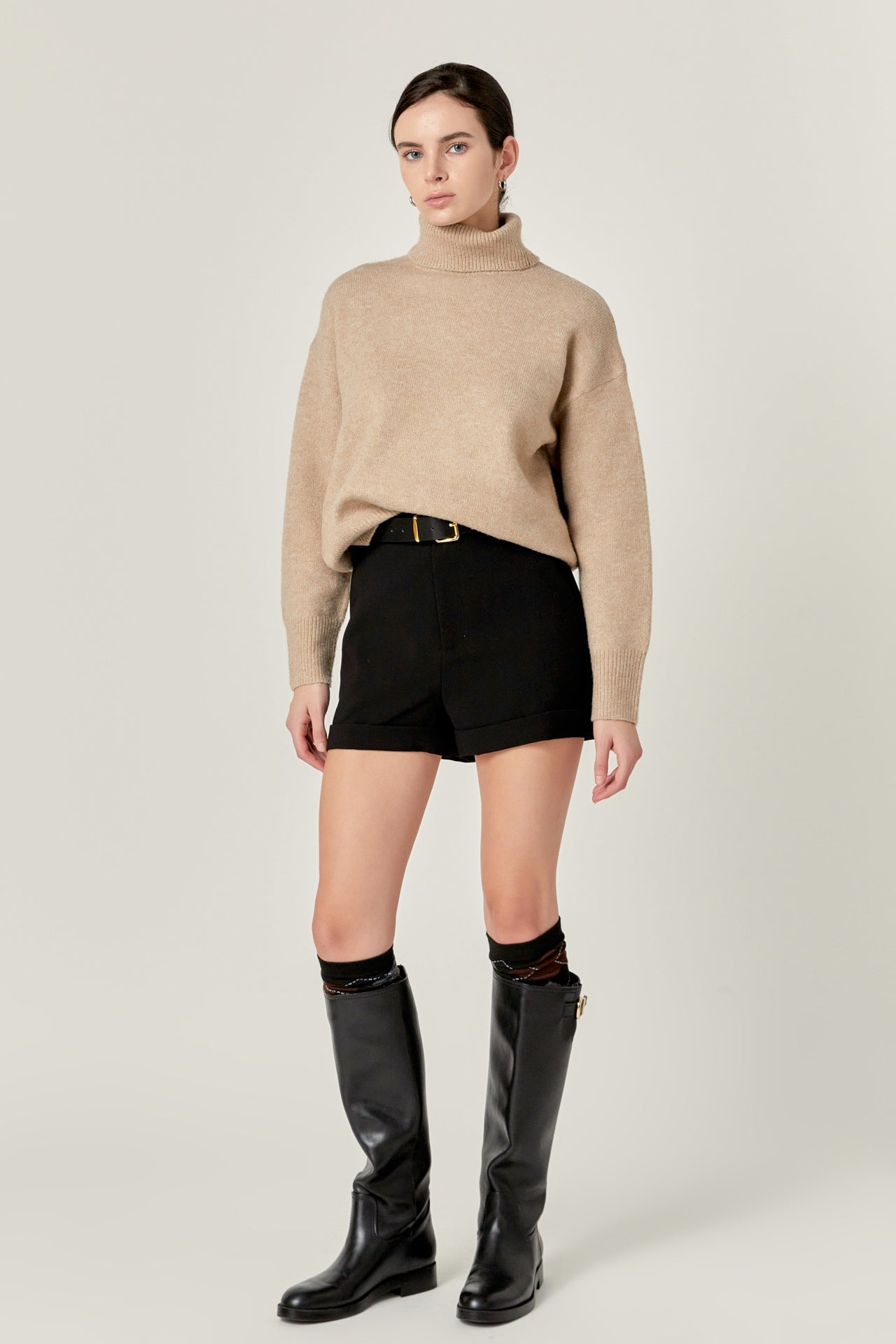 ENGLISH FACTORY - Turtleneck Long Sleeve Sweater - SWEATERS & KNITS available at Objectrare