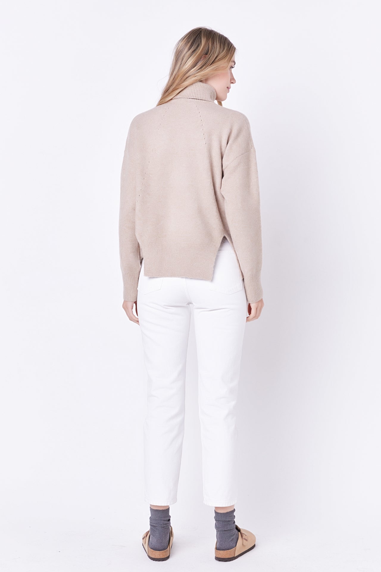 ENGLISH FACTORY - Turtleneck Long Sleeve Sweater - SWEATERS & KNITS available at Objectrare