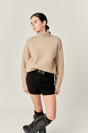 ENGLISH FACTORY - Turtleneck Long Sleeve Sweater - SWEATERS & KNITS available at Objectrare