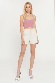 ENDLESS ROSE - Cropped Knit Top - SWEATERS & KNITS available at Objectrare