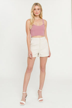 ENDLESS ROSE - Cropped Knit Top - SWEATERS & KNITS available at Objectrare