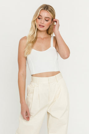ENDLESS ROSE - Cropped Knit Top - SWEATERS & KNITS available at Objectrare