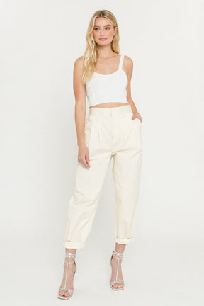ENDLESS ROSE - Cropped Knit Top - SWEATERS & KNITS available at Objectrare
