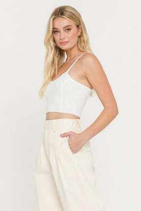 ENDLESS ROSE - Cropped Knit Top - SWEATERS & KNITS available at Objectrare