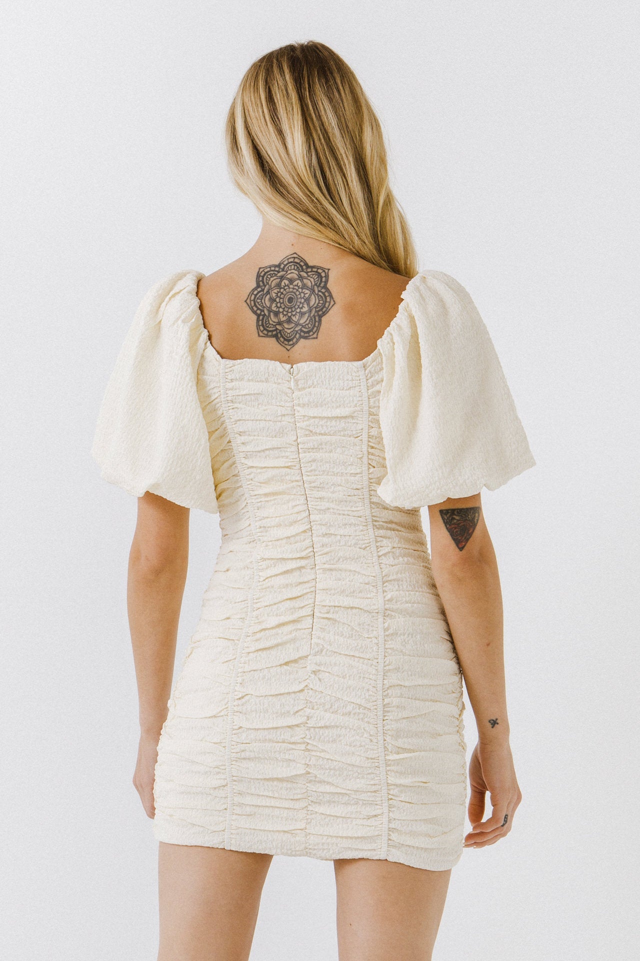 ENDLESS ROSE - Textured Off-The-Shoulder Dress - DRESSES available at Objectrare