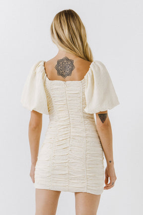 ENDLESS ROSE - Textured Off-The-Shoulder Dress - DRESSES available at Objectrare