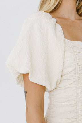 ENDLESS ROSE - Textured Off-The-Shoulder Dress - DRESSES available at Objectrare