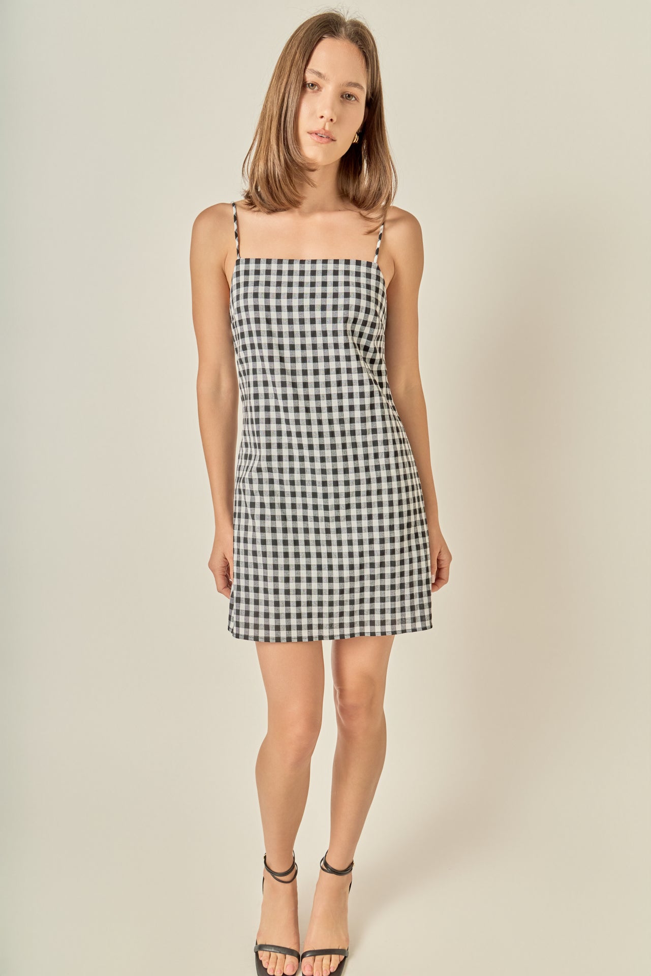 Gingham Slip Mini Dress