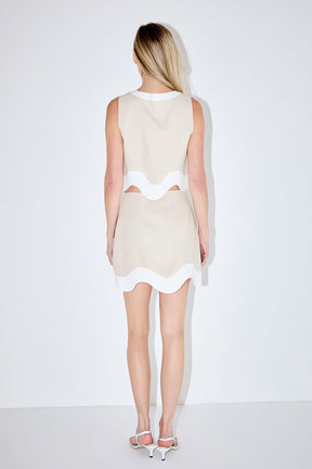 MARSY - Color Block Vest - TOPS available at Objectrare