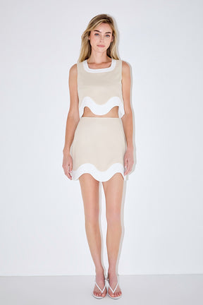 MARSY - Color Block Skirt - SKIRTS available at Objectrare