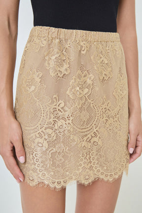 MARSY - Lace Mini Skirt - SKIRTS available at Objectrare
